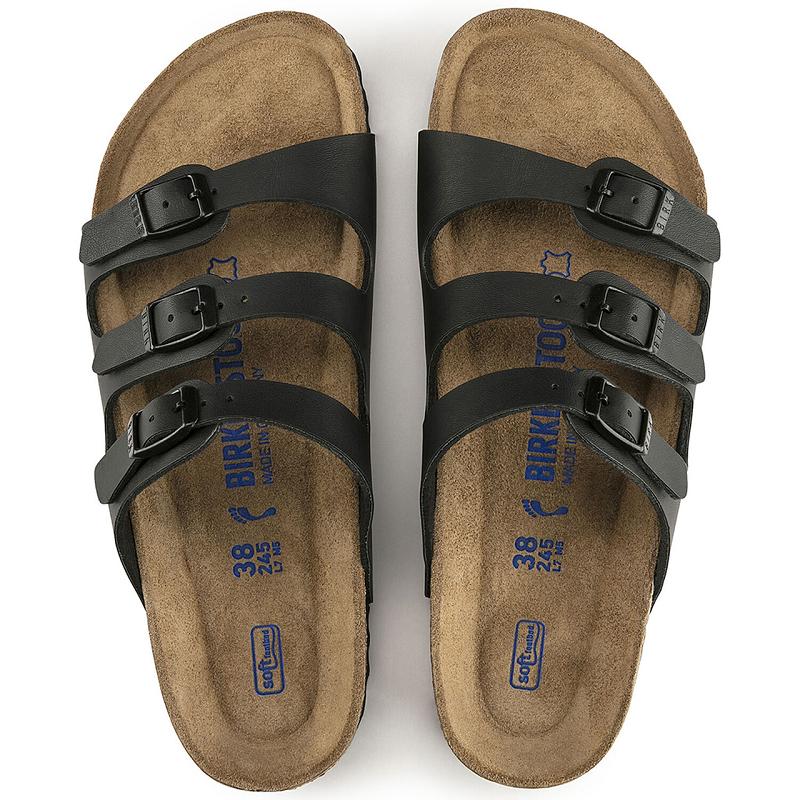 Birkenstock Soft Footbed Birko-flor Florida Dame Sort | DK 457BEX